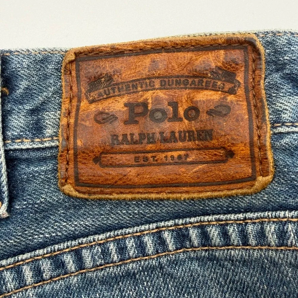 Polo Ralph Lauren Mens Authentic Dungarees Straight Leg Blue Jeans 36x30 Cotton